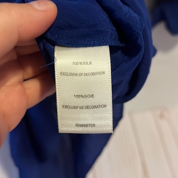 Rebecca Taylor Navy Silk Lace Dress size 6 - Picture 4 of 8